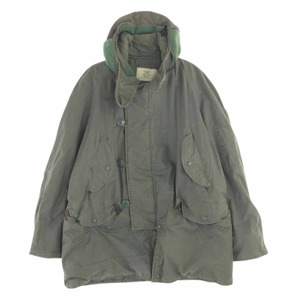 アメリカ空軍 ヴィンテージ 70s CWU-8/P ラビットフード パーカー ミリタリー ジャケット MIL-P-38184B カーキ系 M【中古】