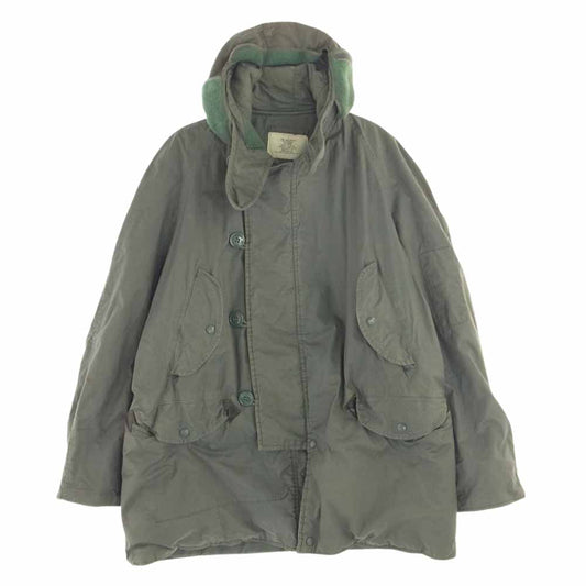 アメリカ空軍 ヴィンテージ 70s CWU-8/P ラビットフード パーカー ミリタリー ジャケット MIL-P-38184B カーキ系 M【中古】