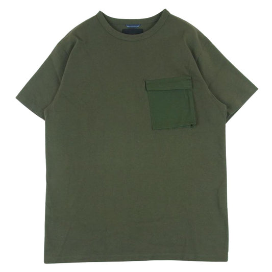 junhashimoto ジュンハシモト 1102110011 CU11 CARGO POCKET T ミリタリー ポケットT 半袖 Tシャツ カーキ系 3【美品】【中古】