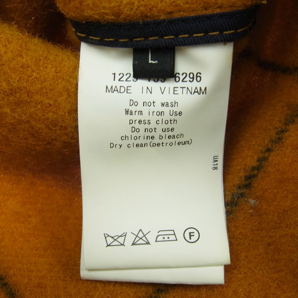 UNITED ARROWS ユナイテッドアローズ B&Y ウインドウペン ウール チェック ダッフル コート イエロー系 L【中古】