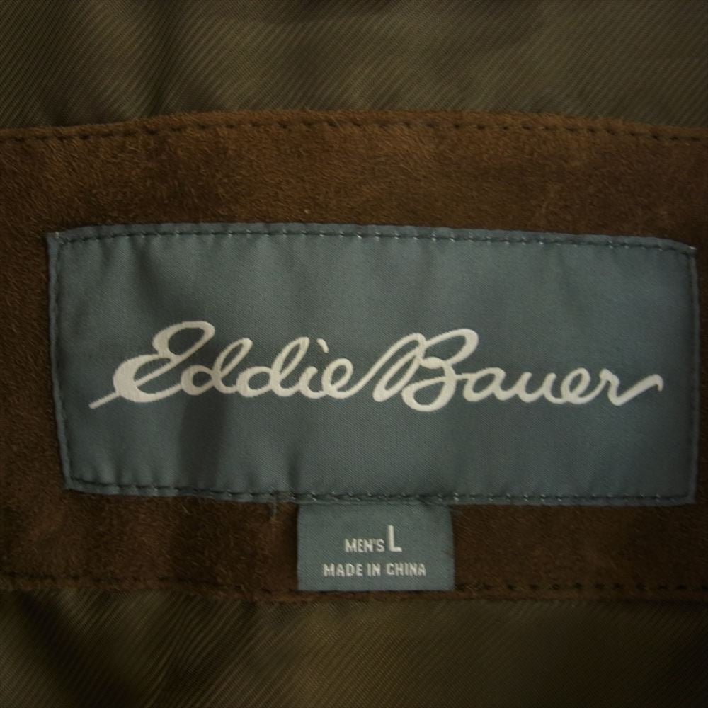 Eddie Bauer エディー・バウアー シープスエード キルト ダウン ジャケット ブラウン系 L【中古】