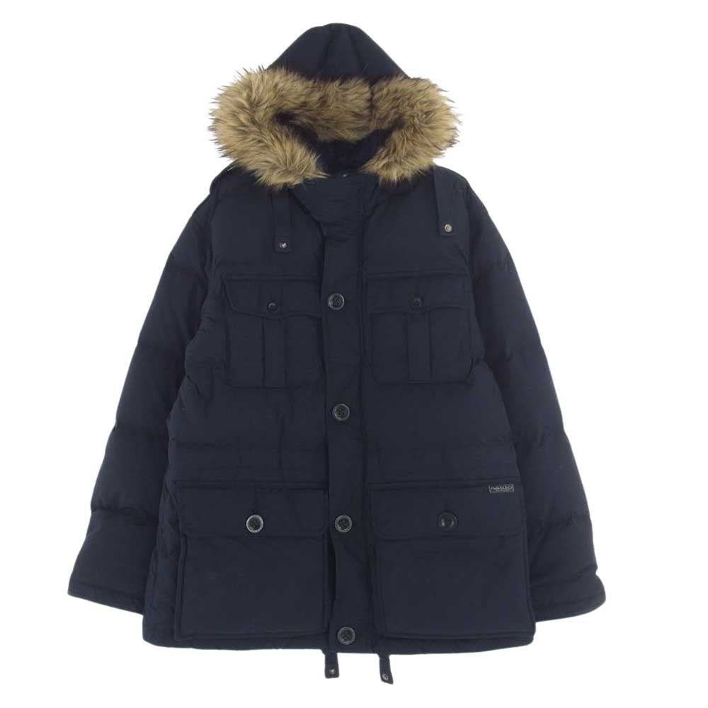 POLO RALPH LAUREN ポロ・ラルフローレン ファーフード付き ダウン ジャケット ネイビー系 L【中古】