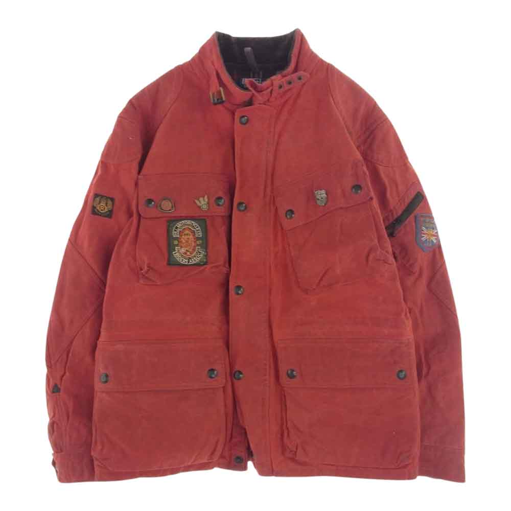 POLO RALPH LAUREN ポロ・ラルフローレン オイルド モーターサイクル ライダース ジャケット レッド系 XL【中古】