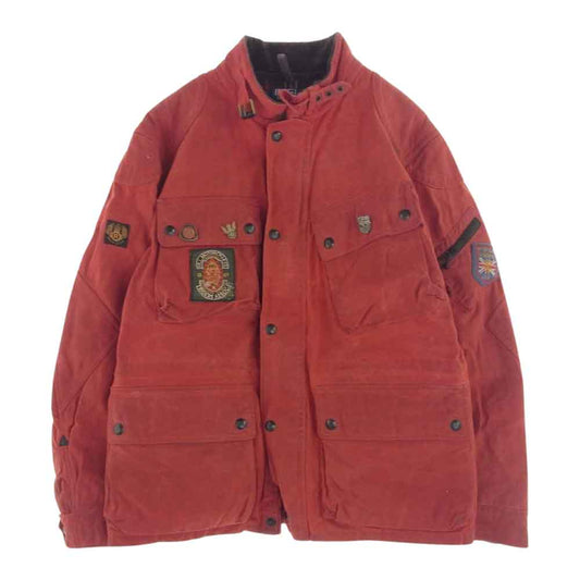 POLO RALPH LAUREN ポロ・ラルフローレン オイルド モーターサイクル ライダース ジャケット レッド系 XL【中古】