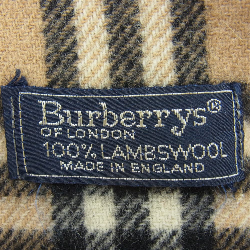 BURBERRY バーバリー ウール マフラー チェック ライトブラウン系【中古】