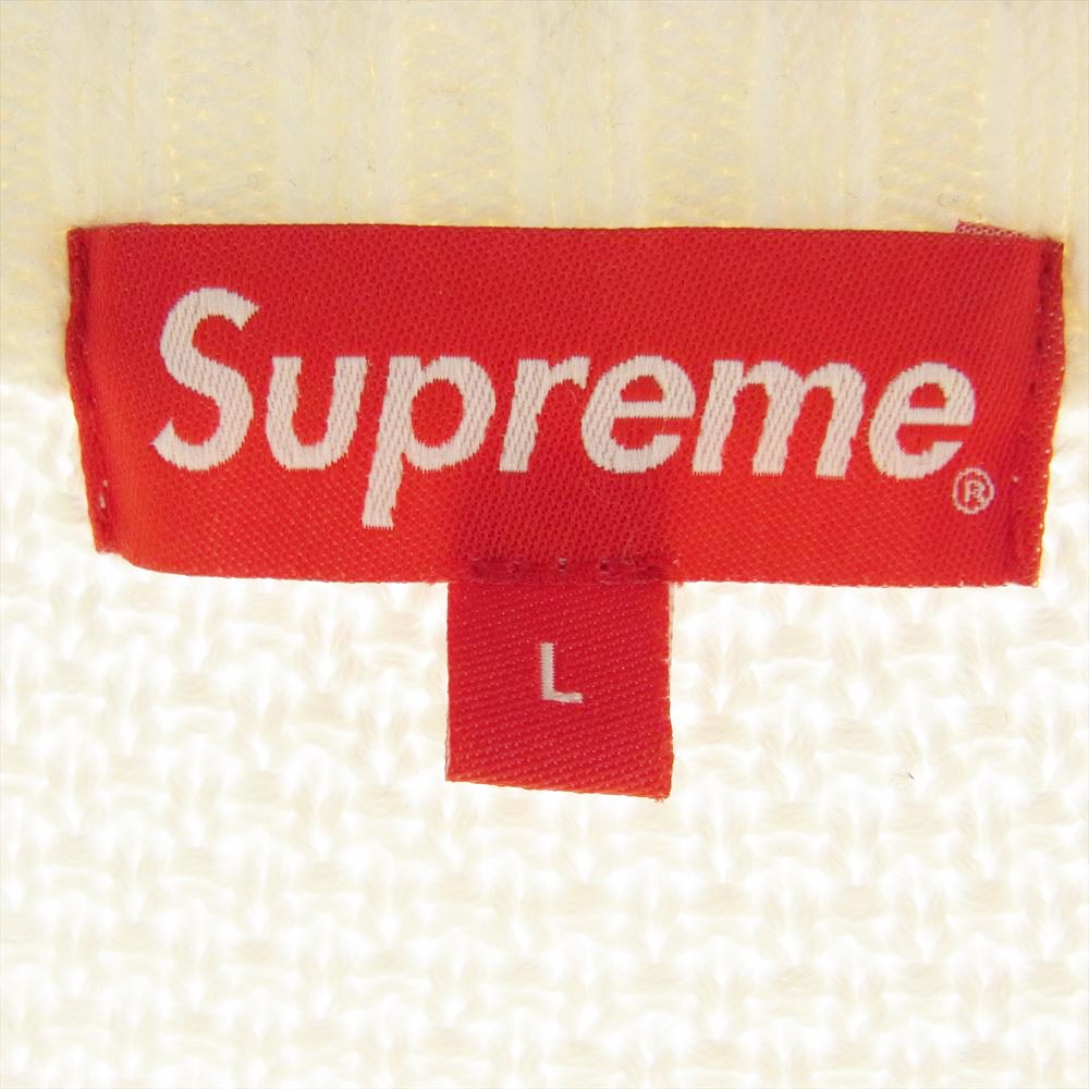 Supreme シュプリーム 20AW Textured Small Box Sweater テクスチャード スモール ボックスロゴ ニット セーター ホワイト系 L【中古】