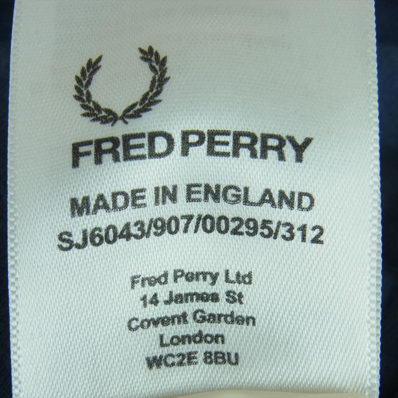 Nigel Cabourn ナイジェルケーボン FRED PERRY フレッドペリー ジップアップ ジャケット ブルゾン 英国製 ネイビー系 ブルー系 36【中古】