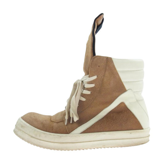 Rick Owens リックオウエンス 16SS RU15S4894 GEO BASKET ジオバスケット LNEP NATURAL MILK WB ナチュラル ミルク ハイカット スニーカー ベージュ系 43【中古】