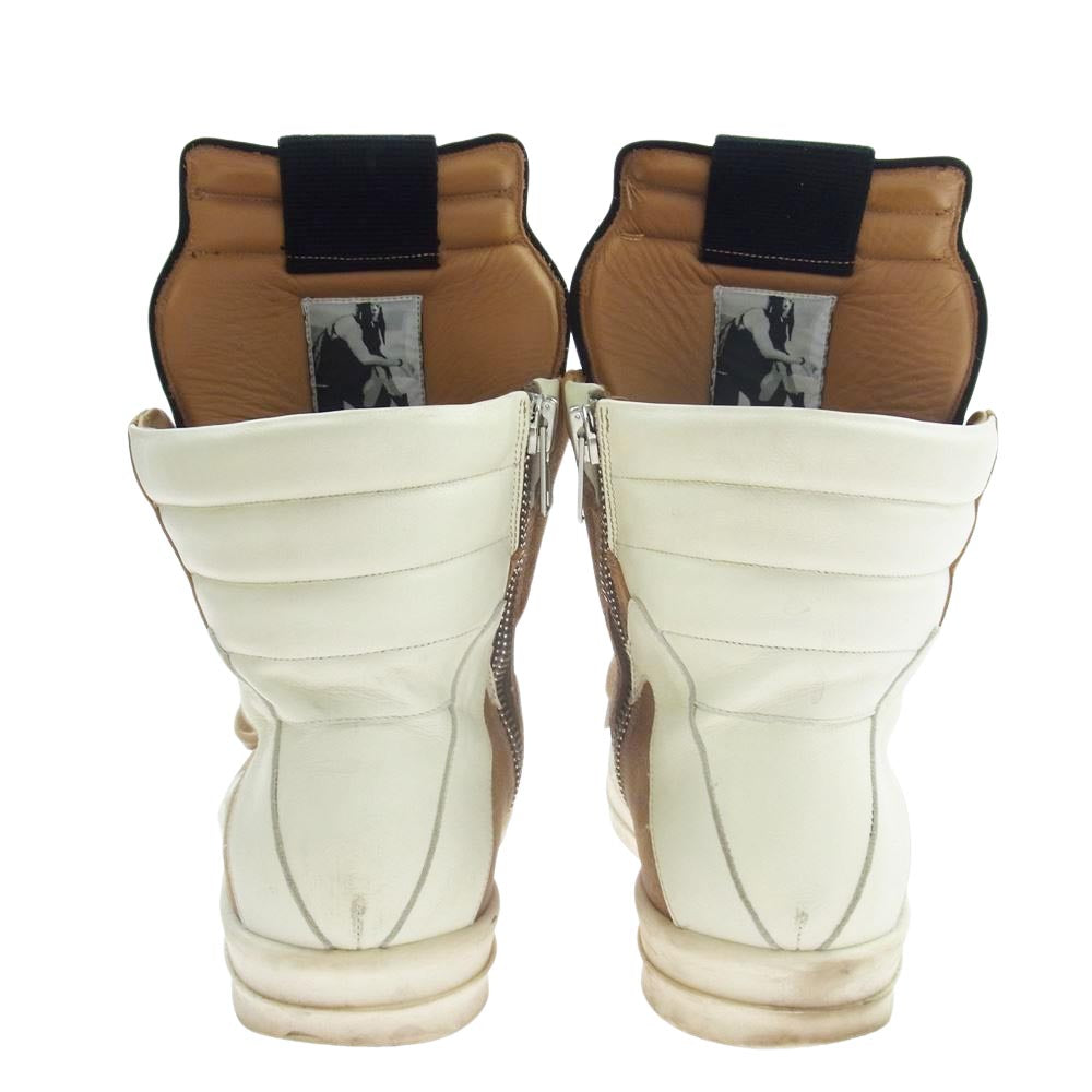 Rick Owens リックオウエンス 16SS RU15S4894 GEO BASKET ジオバスケット LNEP NATURAL MILK WB ナチュラル ミルク ハイカット スニーカー ベージュ系 43【中古】