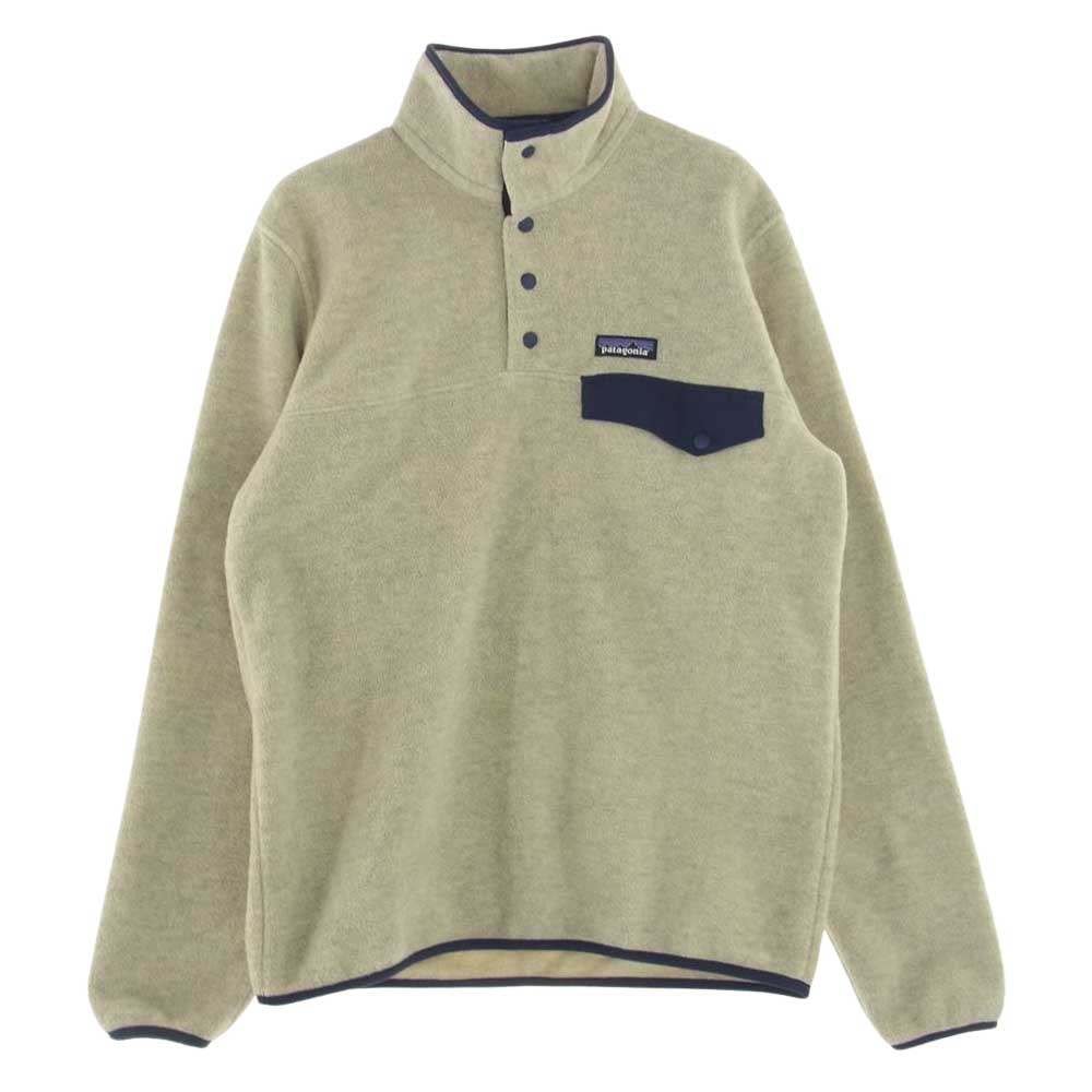 patagonia パタゴニア 25551 Lightweight Synchilla Snap-T Fleece Pullover ライトウェイト シンチラ スナップT プルオーバー フリース グレー系 オフホワイト系【中古】