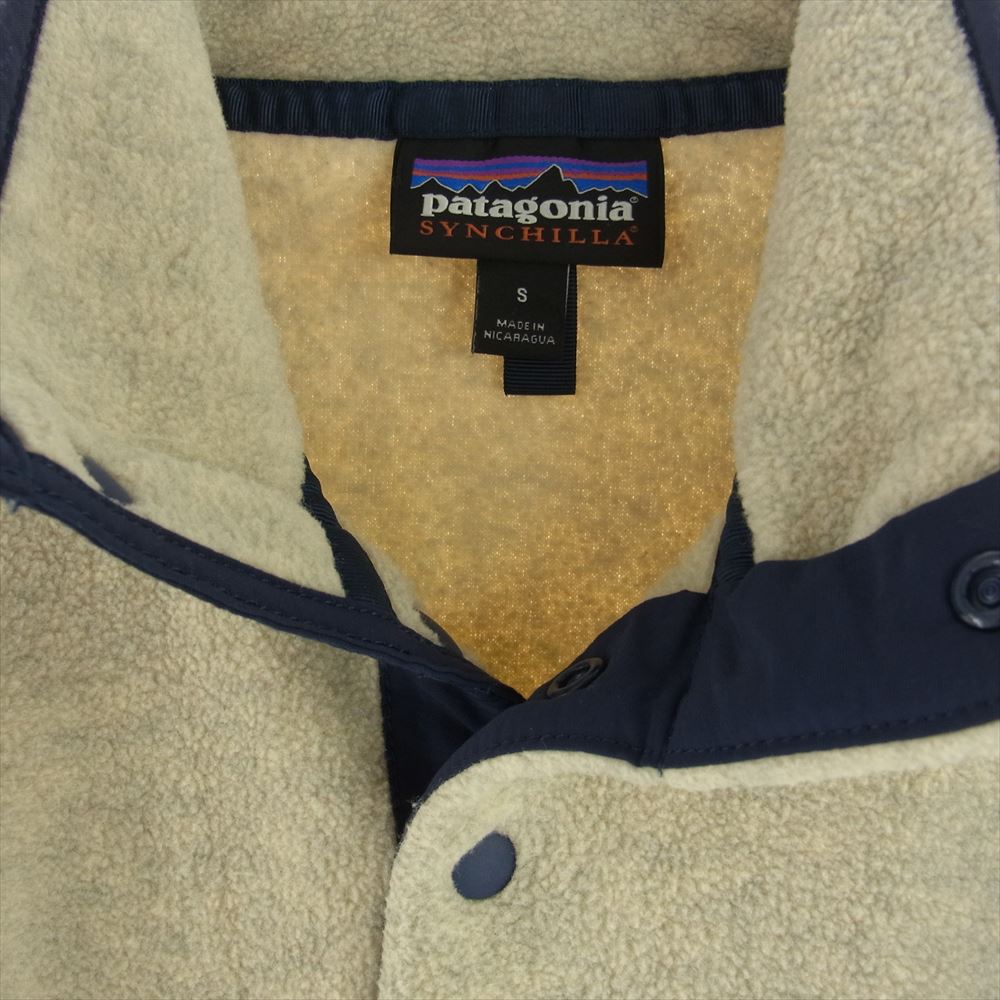 patagonia パタゴニア 25551 Lightweight Synchilla Snap-T Fleece Pullover ライトウェイト シンチラ スナップT プルオーバー フリース グレー系 オフホワイト系【中古】