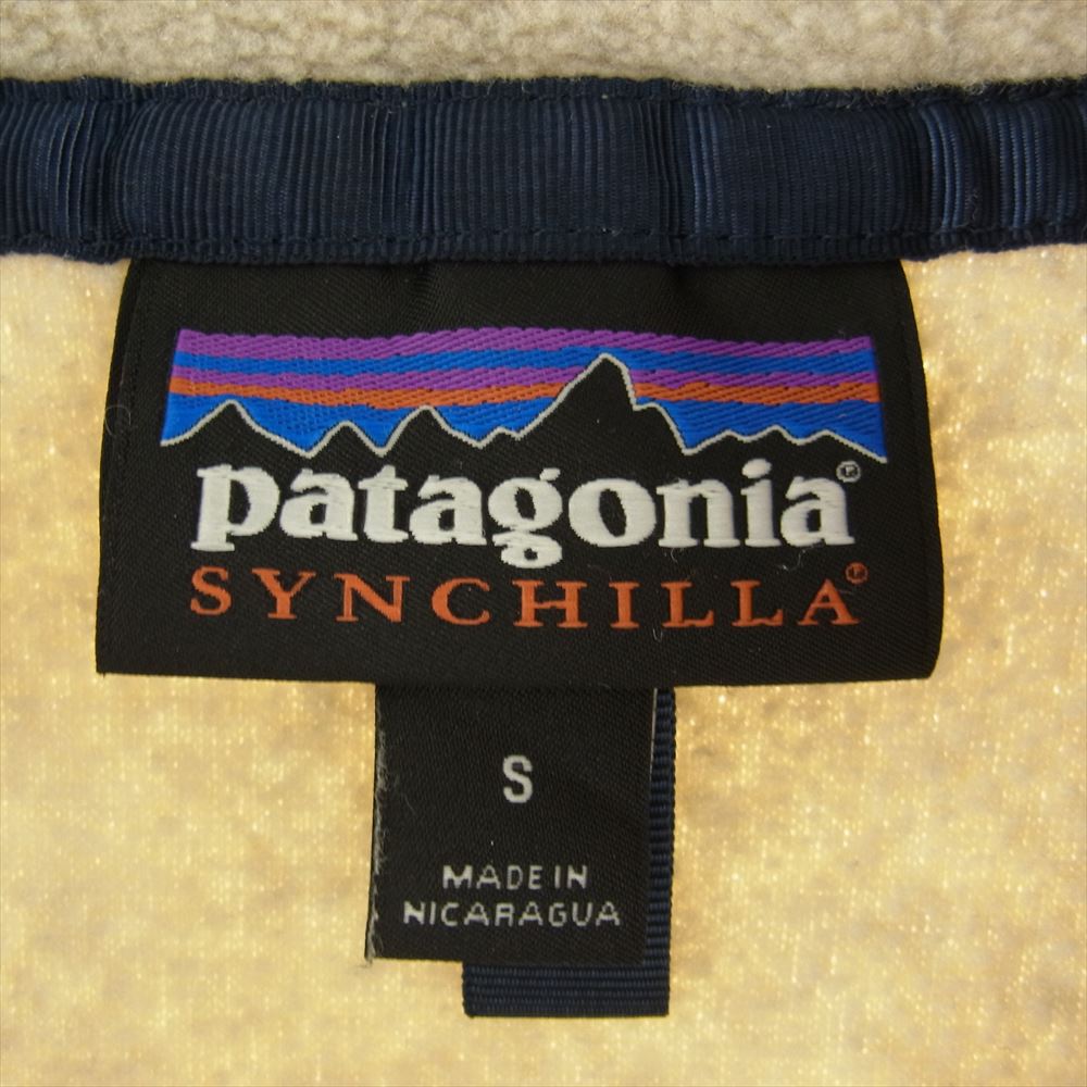 patagonia パタゴニア 25551 Lightweight Synchilla Snap-T Fleece Pullover ライトウェイト シンチラ スナップT プルオーバー フリース グレー系 オフホワイト系【中古】