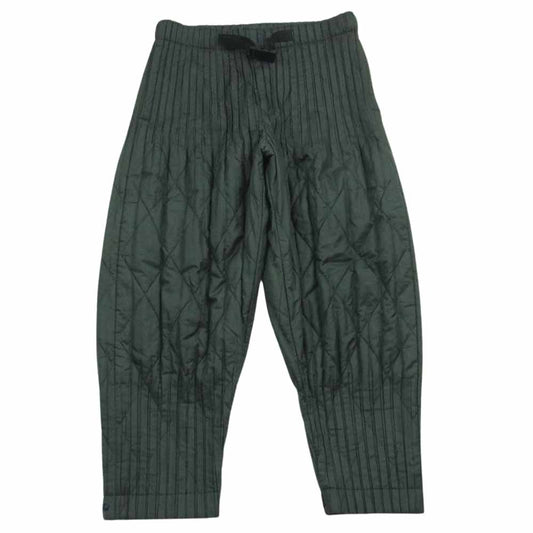 ISSEY MIYAKE イッセイミヤケ 23AW HP23FF319 HOMME PLISSE オムプリッセ PADDED PLEATS PANTS 中綿キルティング プリーツ加工 テーパード パンツ グレー系 2【中古】