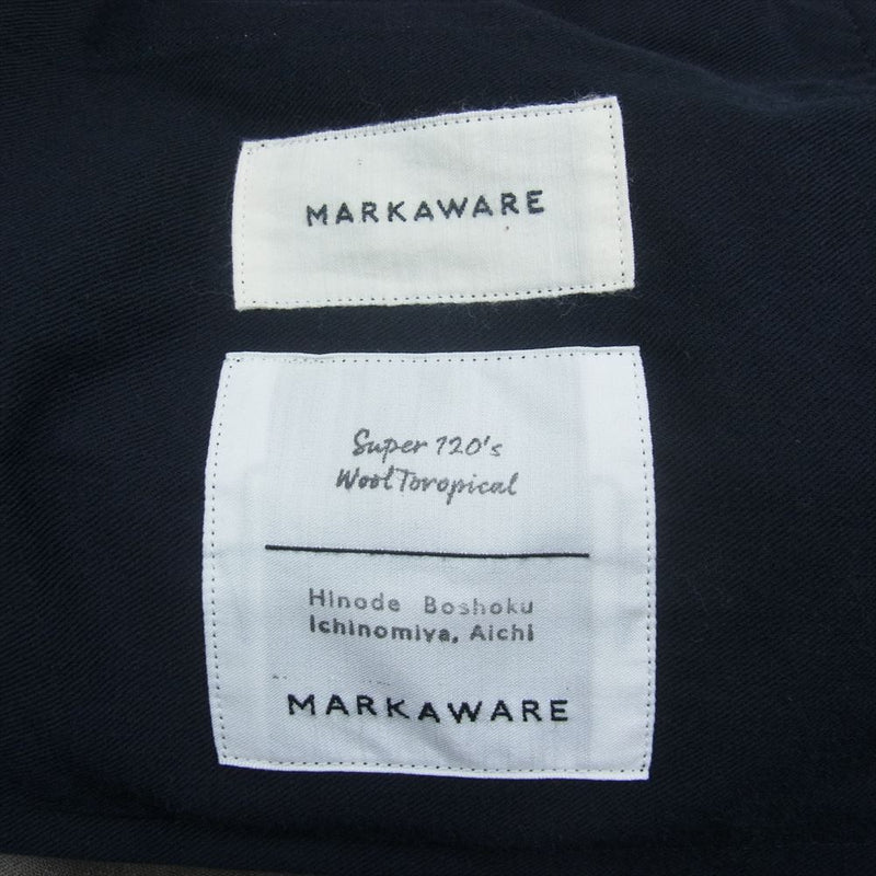 marka マーカ A20B-02PT01C CLASSIC TROUSERS SUPER120s WOOL TROPICAL ウール トロピカル ワイドスラックス グレー系 3【中古】