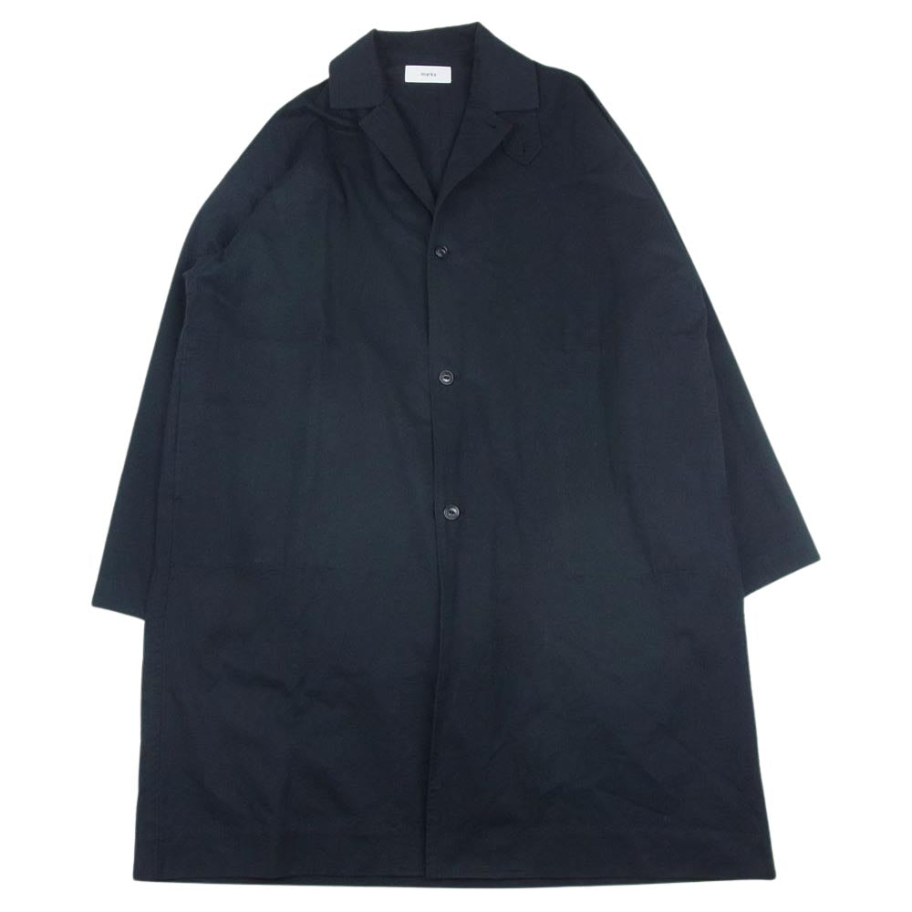 marka マーカ M20A-11SH01C SHIRT COAT organic cotton twill コットンオーガニックコットンツイル シャツコート ロングコート ブラック系 2【中古】
