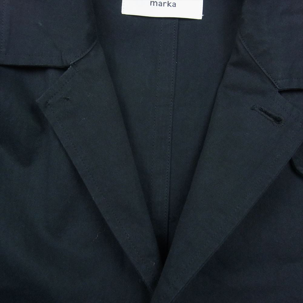 marka マーカ M20A-11SH01C SHIRT COAT organic cotton twill コットンオーガニックコットンツイル シャツコート ロングコート ブラック系 2【中古】