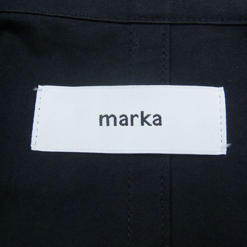 marka マーカ M20A-11SH01C SHIRT COAT organic cotton twill コットンオーガニックコットンツイル シャツコート ロングコート ブラック系 2【中古】