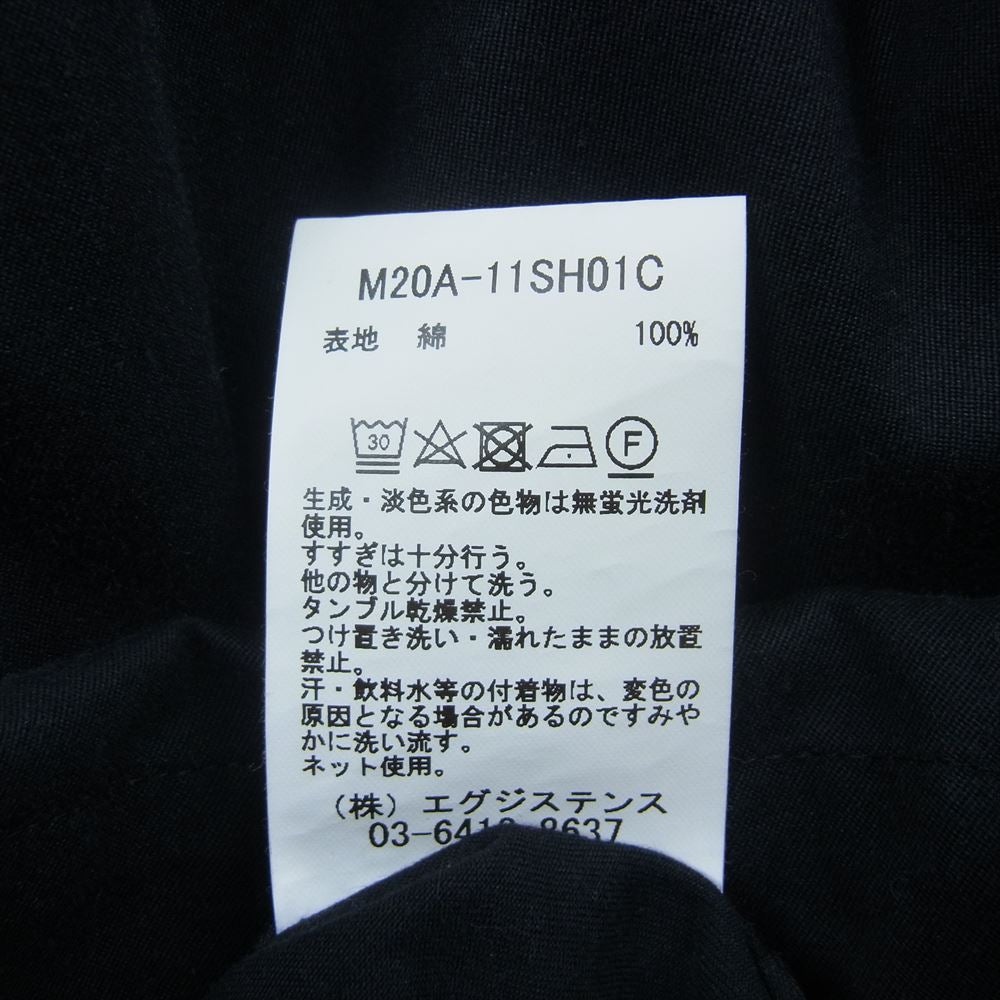marka マーカ M20A-11SH01C SHIRT COAT organic cotton twill コットンオーガニックコットンツイル シャツコート ロングコート ブラック系 2【中古】