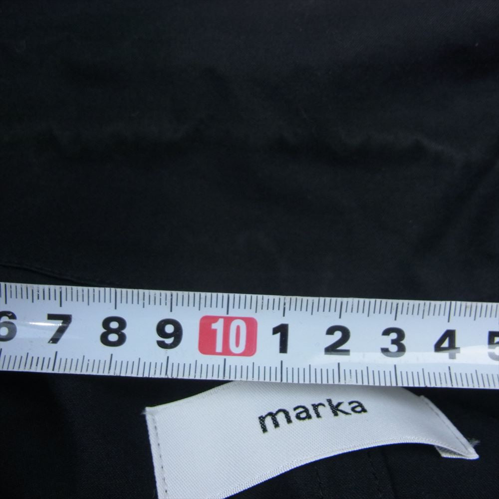 marka マーカ M20A-11SH01C SHIRT COAT organic cotton twill コットンオーガニックコットンツイル シャツコート ロングコート ブラック系 2【中古】