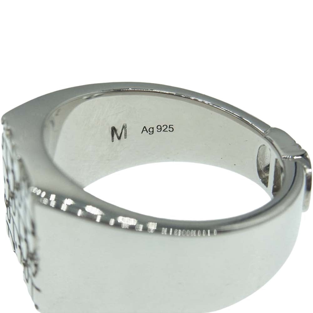 Dior ディオール R1006HOMST　 オブリーク シグネット ロゴ 印台 リング M シルバー系 19【中古】