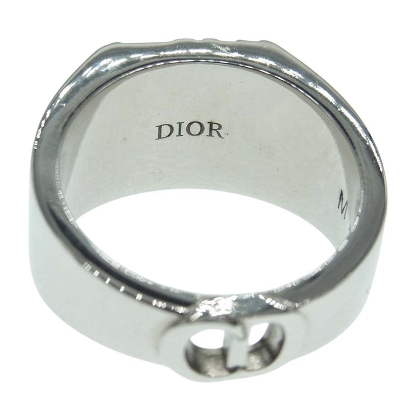 Dior ディオール R1006HOMST　 オブリーク シグネット ロゴ 印台 リング M シルバー系 19【中古】