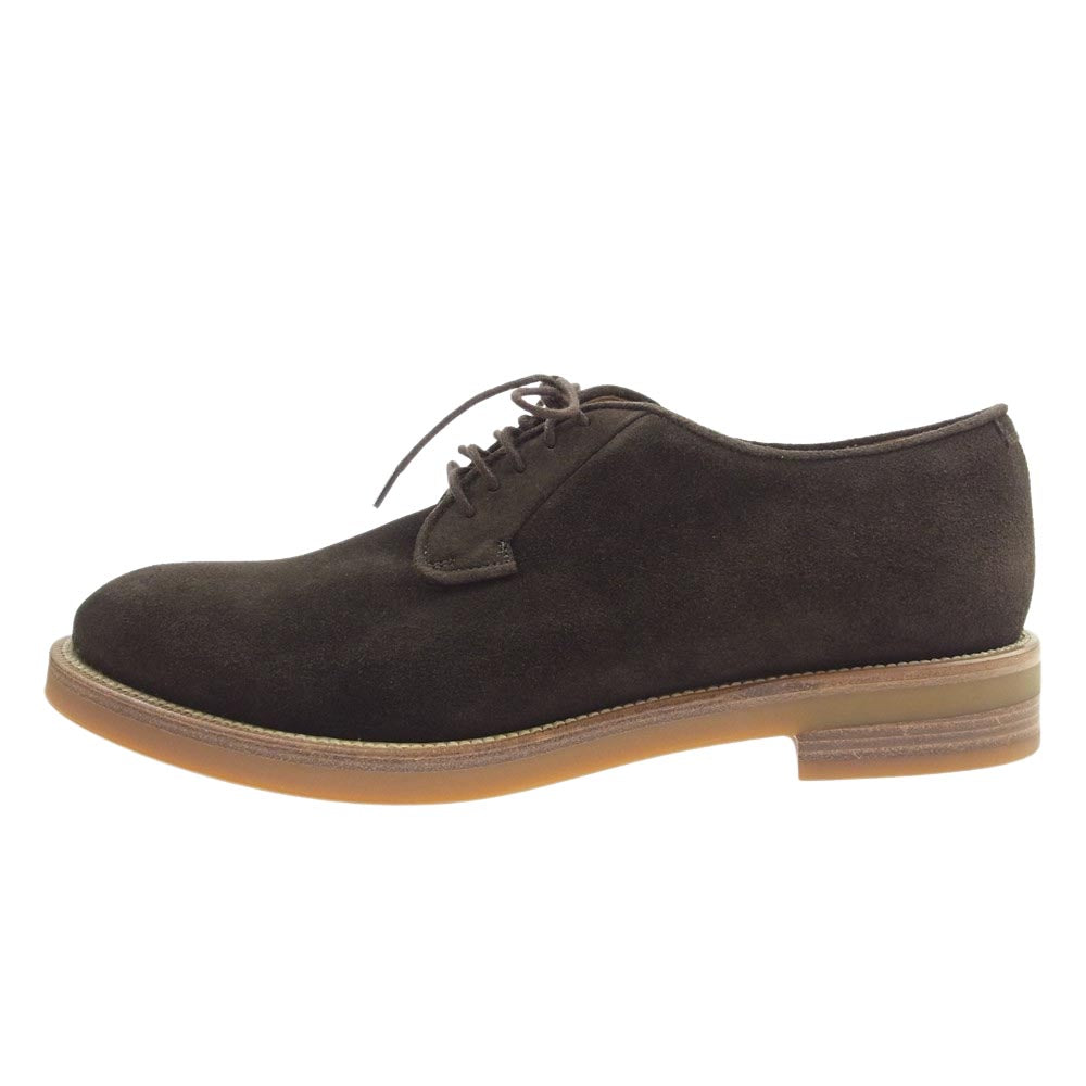 Brooks Brothers ブルックスブラザーズ 19761 イタリア製 スエードレザー プレーントゥ オックスフォード シューズ ダークブラウン系 8【極上美品】【中古】