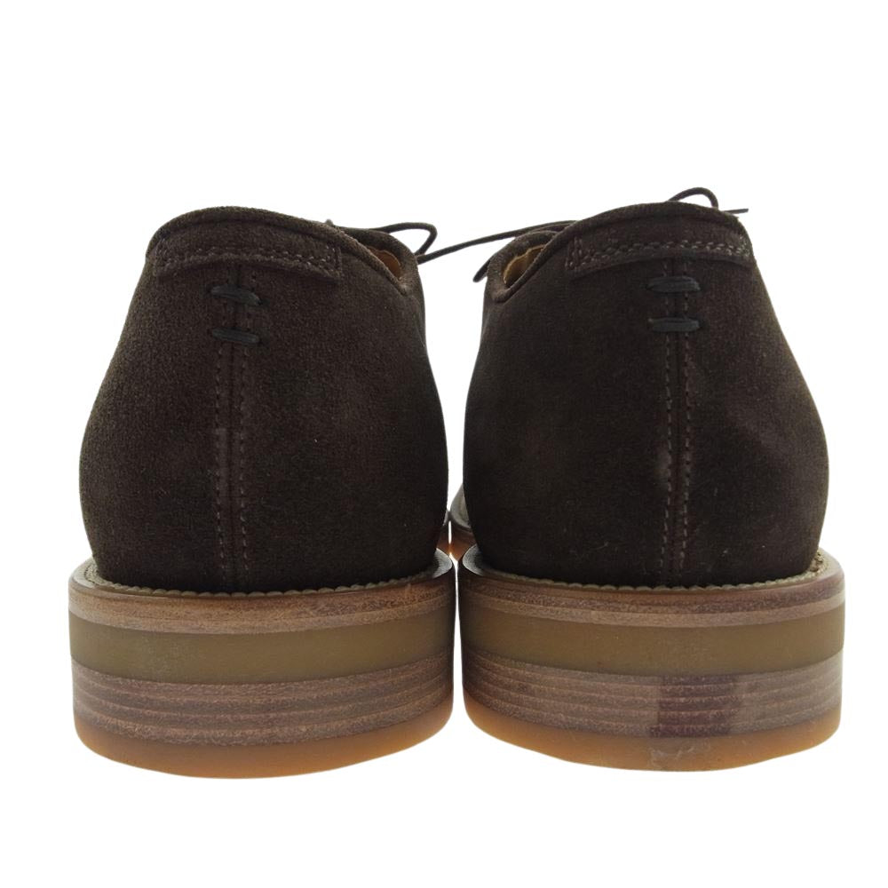 Brooks Brothers ブルックスブラザーズ 19761 イタリア製 スエードレザー プレーントゥ オックスフォード シューズ ダークブラウン系 8【極上美品】【中古】