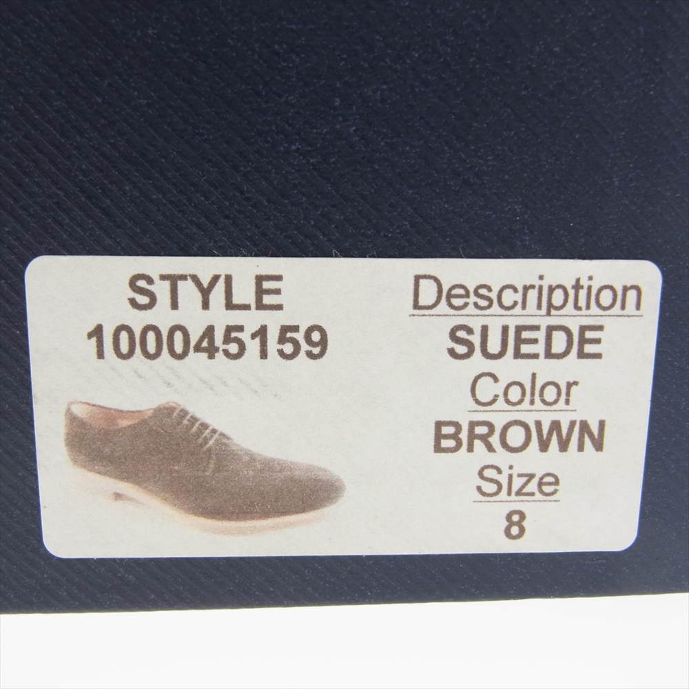 Brooks Brothers ブルックスブラザーズ 19761 イタリア製 スエードレザー プレーントゥ オックスフォード シューズ ダークブラウン系 8【極上美品】【中古】
