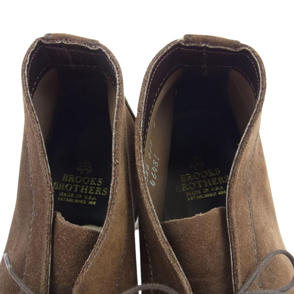 ALDEN オールデン 46481 BROOKS BROTHERS ブルックスブラザーズ スエード チャッカブーツ ブラウン系 9D【極上美品】【中古】