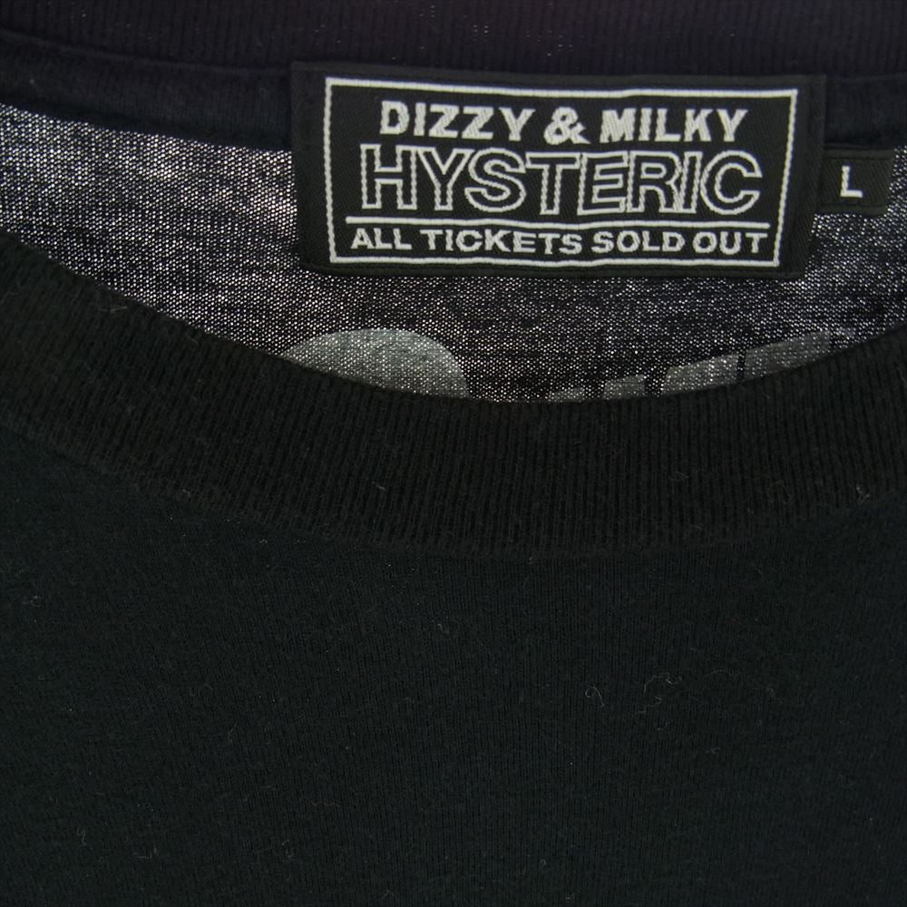 HYSTERIC GLAMOUR ヒステリックグラマー 02231CT39 David Bowie  デヴィッド ボウイ フォト グラフィック クルーネック 半袖 Tシャツ ブラック系 L【中古】