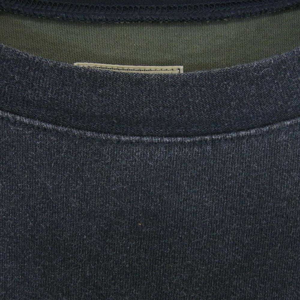 KAPITAL キャピタル EK-1112 BONE 2 TONE REMAKE BIG TEE ボーンプリント 2トーン リメイク ビッグ 半袖 Tシャツ チャコール系 F【中古】