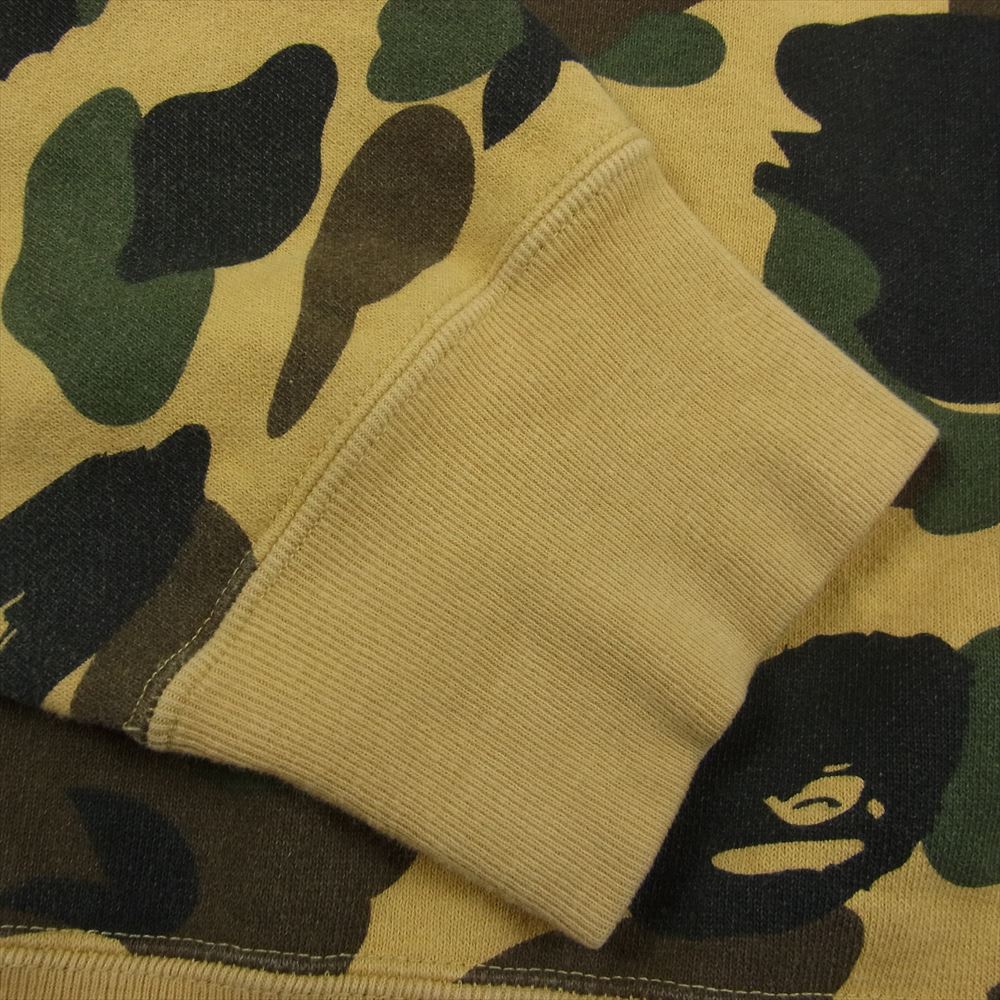 A BATHING APE アベイシングエイプ 001SWG801001X サルカモ カモフラ バイカラー 長袖 クルーネック プルオーバー ドッキング 切替 スウェット  マルチカラー系 XL【中古】