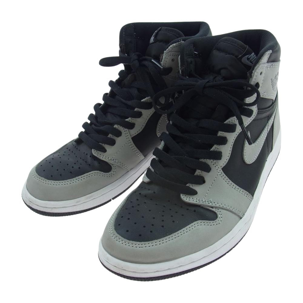 NIKE AIR JORDAN ナイキ ジョーダン 555088-035 1 High OG Shadow 2.0 AJ1 エアジョーダン1 ハイ スニーカー ブラック系 グレー系 ホワイト系 26.5cm【中古】