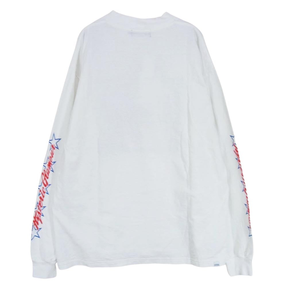 HYSTERIC GLAMOUR ヒステリックグラマー 23SS 02223CL18 RIDING X ロゴ 長袖 Tシャツ ホワイト系 L【中古】
