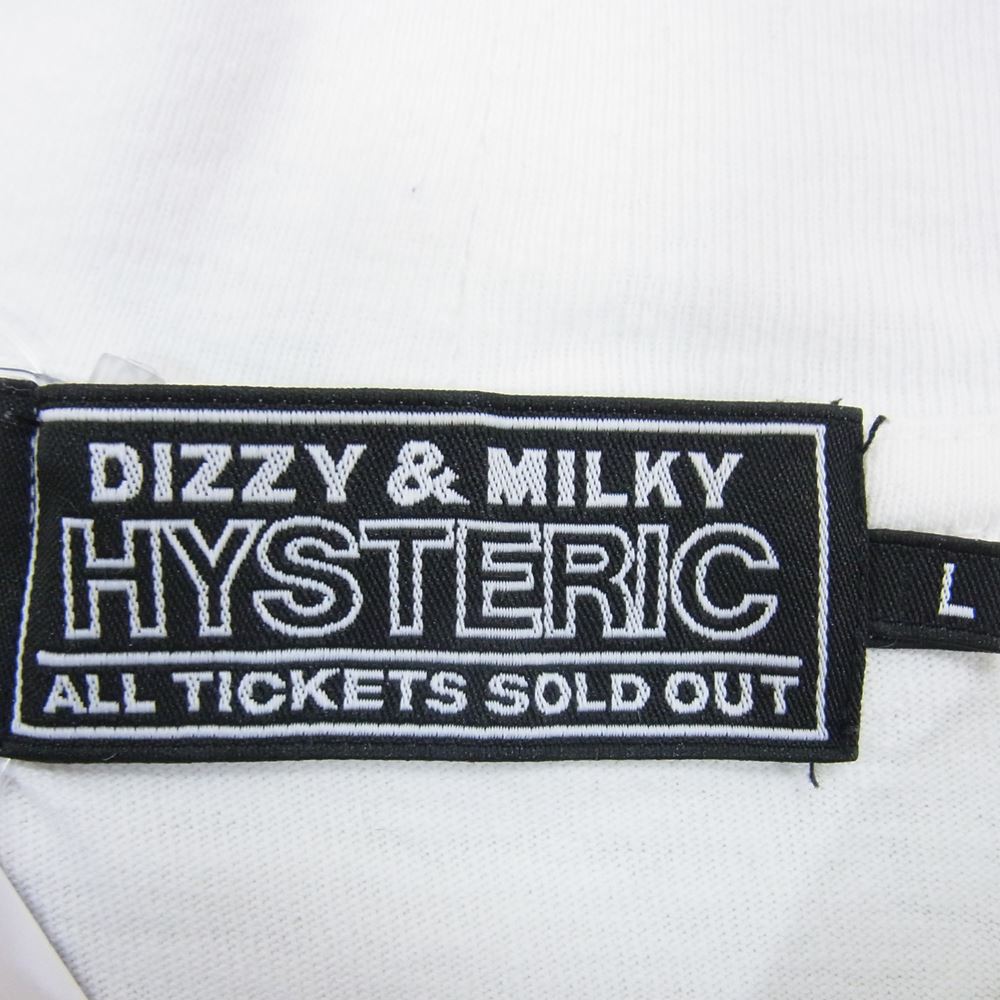 HYSTERIC GLAMOUR ヒステリックグラマー 23SS 02223CL18 RIDING X ロゴ 長袖 Tシャツ ホワイト系 L【中古】