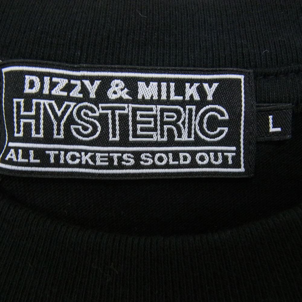 HYSTERIC GLAMOUR ヒステリックグラマー 23AW 02233CL05 MOTOR CITY FEVER ガール ロゴ 長袖 Tシャツ ブラック系 L【新古品】【未使用】【中古】