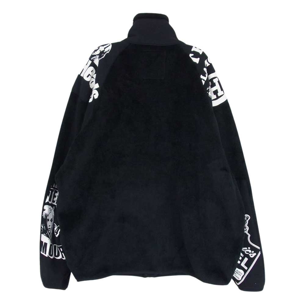 HYSTERIC GLAMOUR ヒステリックグラマー 23AW 02233CJ01 HYS SCRATCH スタンドカラー フリース ジャケット ブラック系 L【極上美品】【中古】