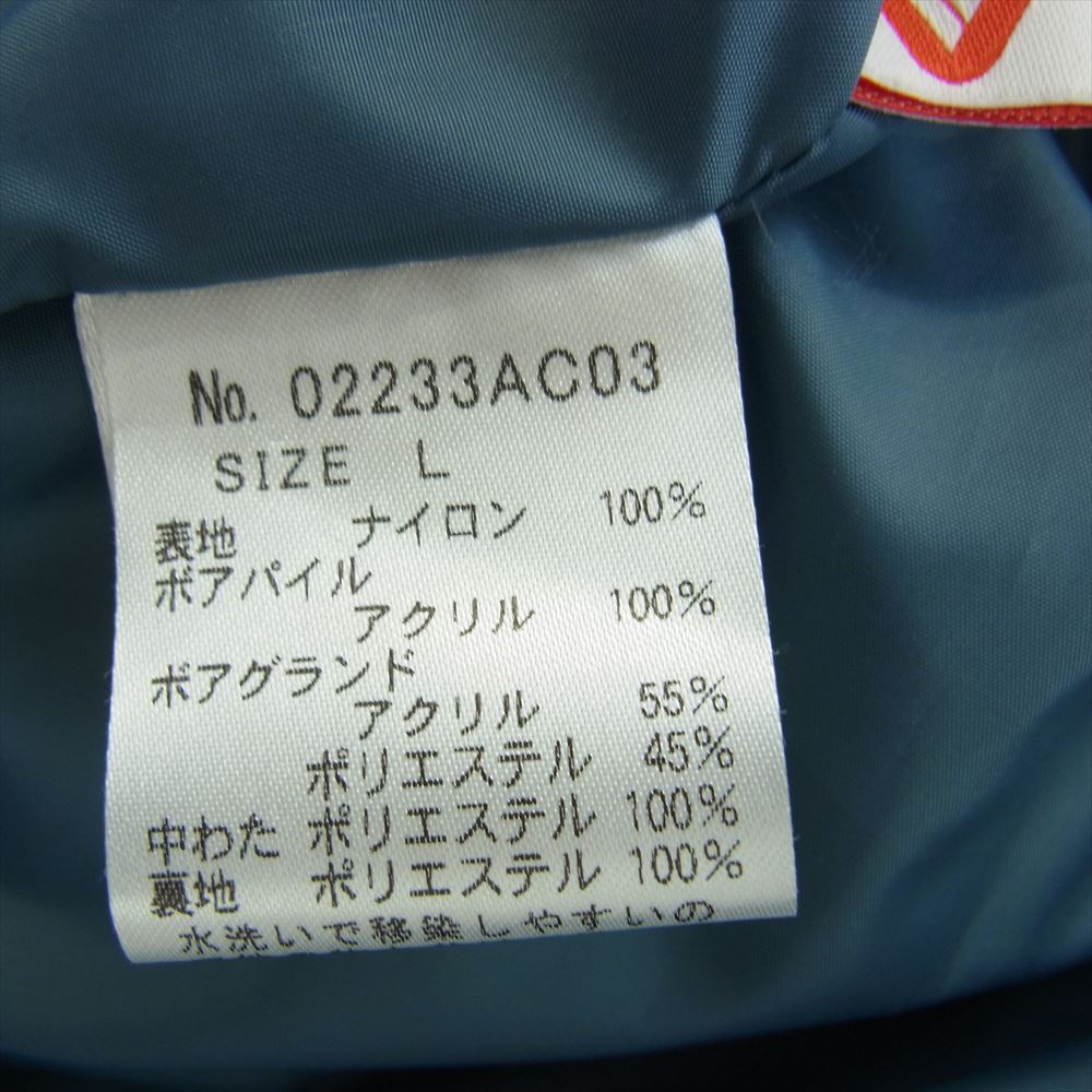 HYSTERIC GLAMOUR ヒステリックグラマー 23AW 02233AC03 MULTI HYSTERIC WOMAN B-9 ガール プリント フーディ 中綿 コート ブルー系 L【極上美品】【中古】