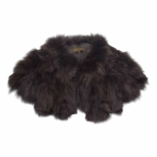 BALLSEY TOMORROWLAND トゥモローランド取扱 フォックスファー ケープ ポンチョ ジャケット ブラウン系【中古】