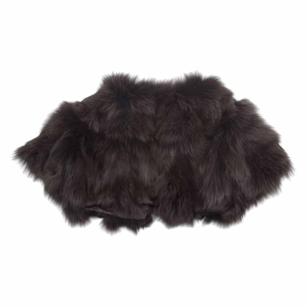 BALLSEY TOMORROWLAND トゥモローランド取扱 フォックスファー ケープ ポンチョ ジャケット ブラウン系【中古】