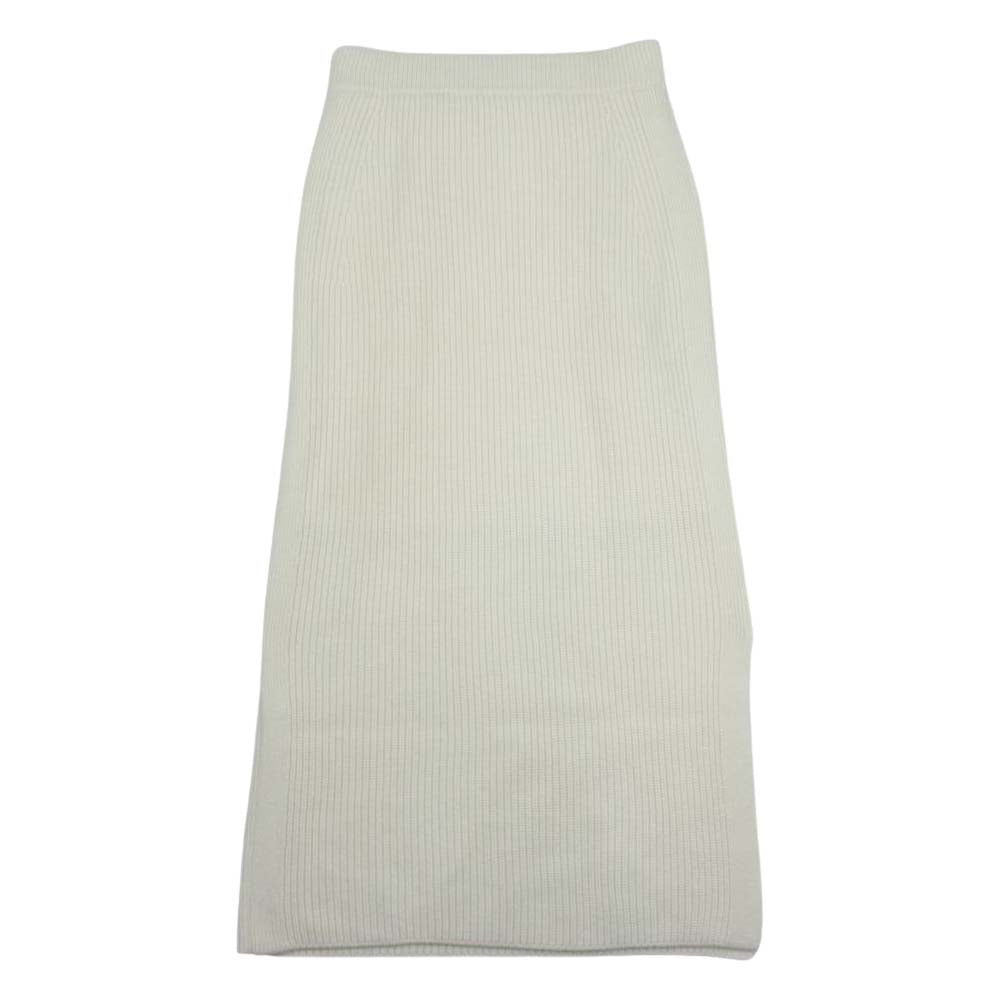 フレイアイディー 23AW FWNS234083 2023年秋冬 ライン ニット スカート オフホワイト系 F【極上美品】【中古】