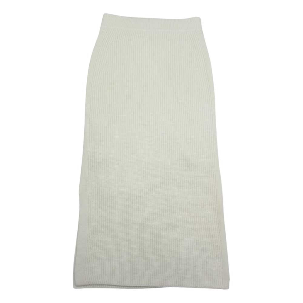 フレイアイディー 23AW FWNS234083 2023年秋冬 ライン ニット スカート オフホワイト系 F【極上美品】【中古】