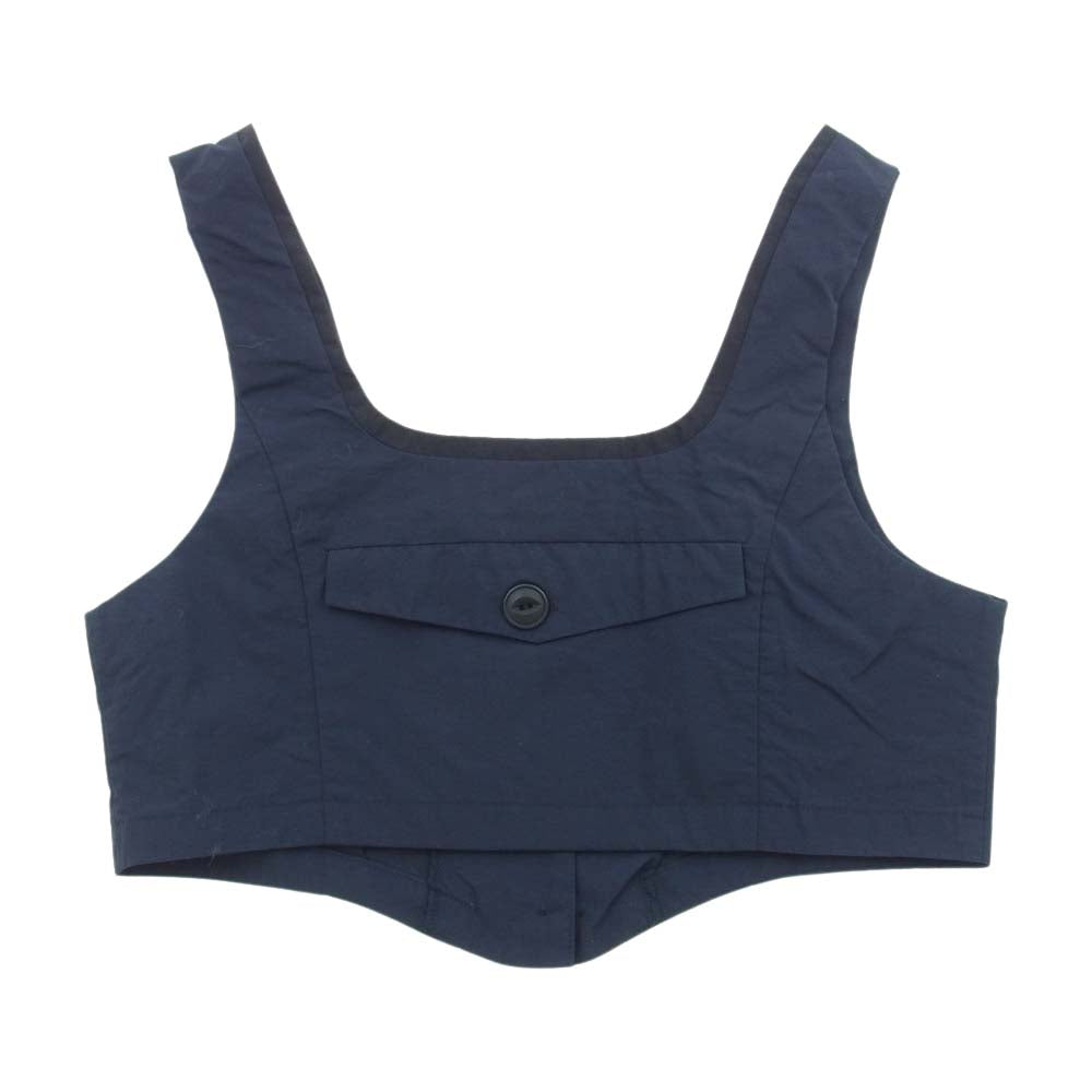 ソロヴ 23SS SO-23SS-TOP-09 SO-23SS-PT-09  ナイロン キャミソール トップス イージー カーゴパンツ ジョガーパンツ セットアップ ネイビー系【中古】