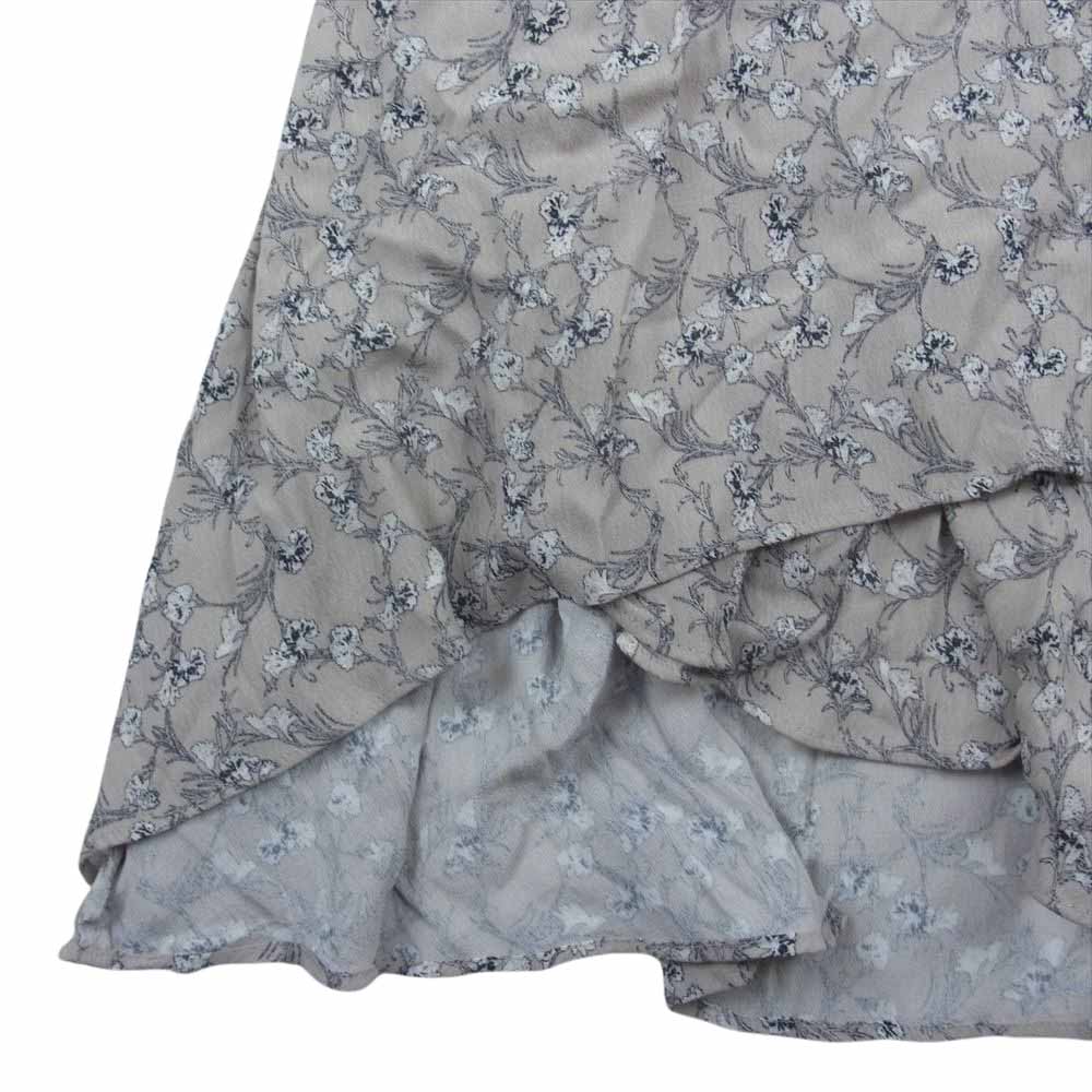 フレイアイディー 22SS FWFO221049 2022年春夏 ヴィスコースフラワープリントワンピース グレー系 1【中古】