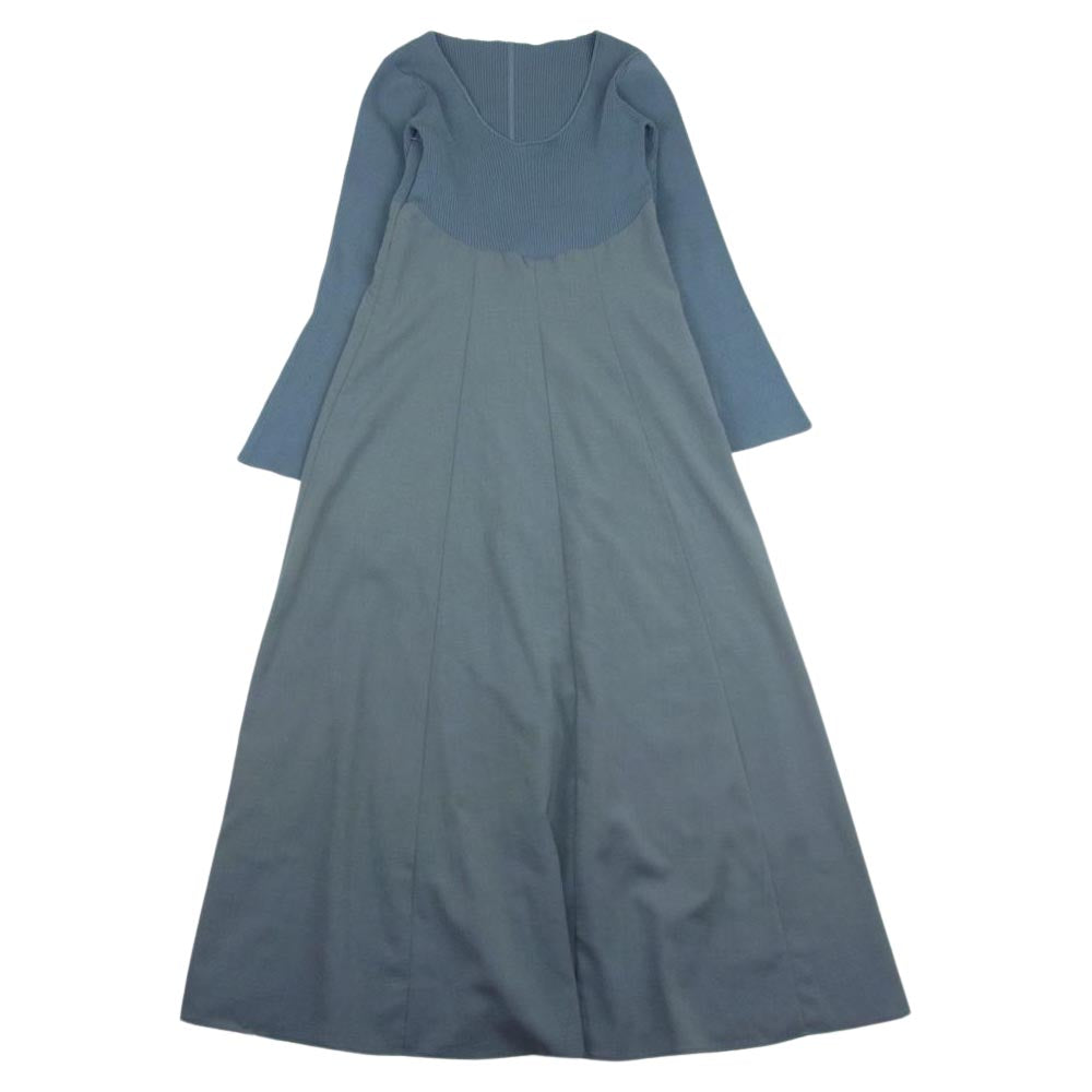 フレイアイディー 23AW FWNO234122 2023年秋冬 フレアスカートコンビニットワンピース ブルー系 F【中古】