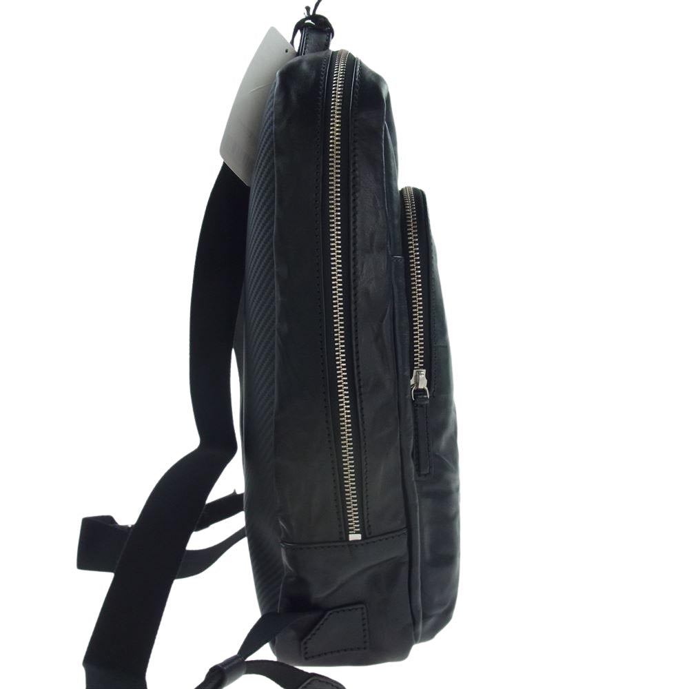 Daniel & Bob ダニエルアンドボブ U578-27 ZZ BACKPACK.27 ジージーバックパック ハンドシュリンクレザー リュック ブラック系【新古品】【未使用】【中古】