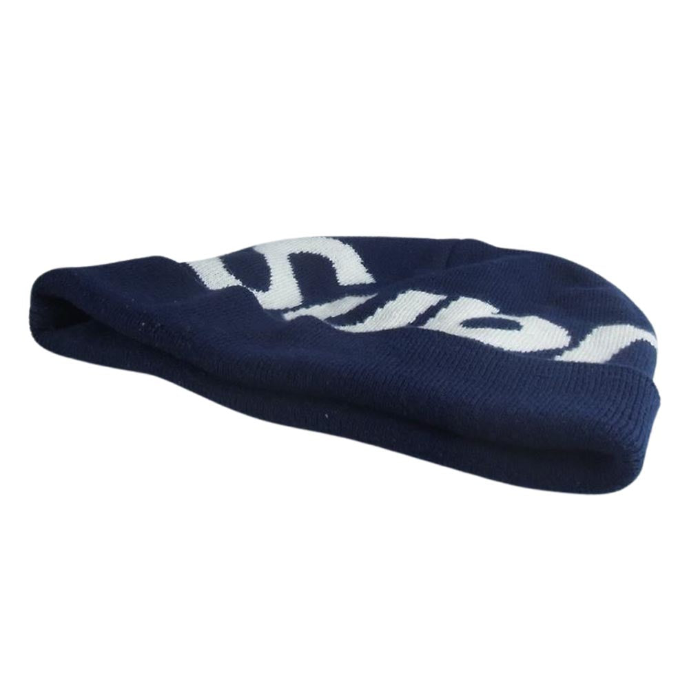 Supreme シュプリーム 17AW Big Logo Beanie ビッグ ロゴ ビーニー ニット キャップ ネイビー系【中古】