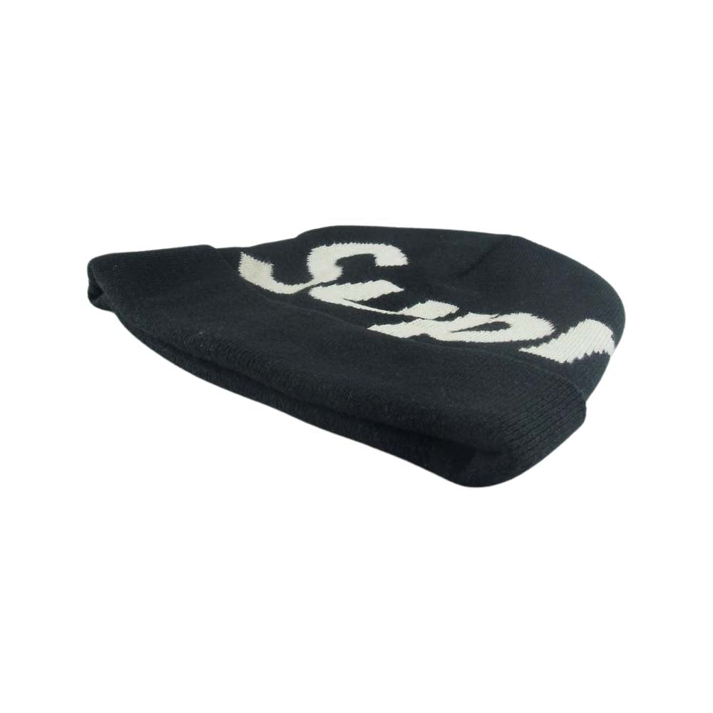 Supreme シュプリーム 17AW Big Logo Beanie ビッグ ロゴ ビーニー ニット キャップ ブラック系【中古】