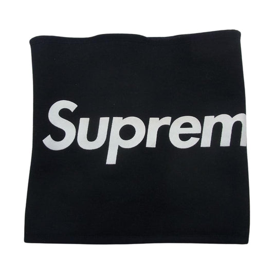 Supreme シュプリーム 15AW Fleece Neck Gaiter ロゴ フリース ネックウォーマー ブラック系【中古】