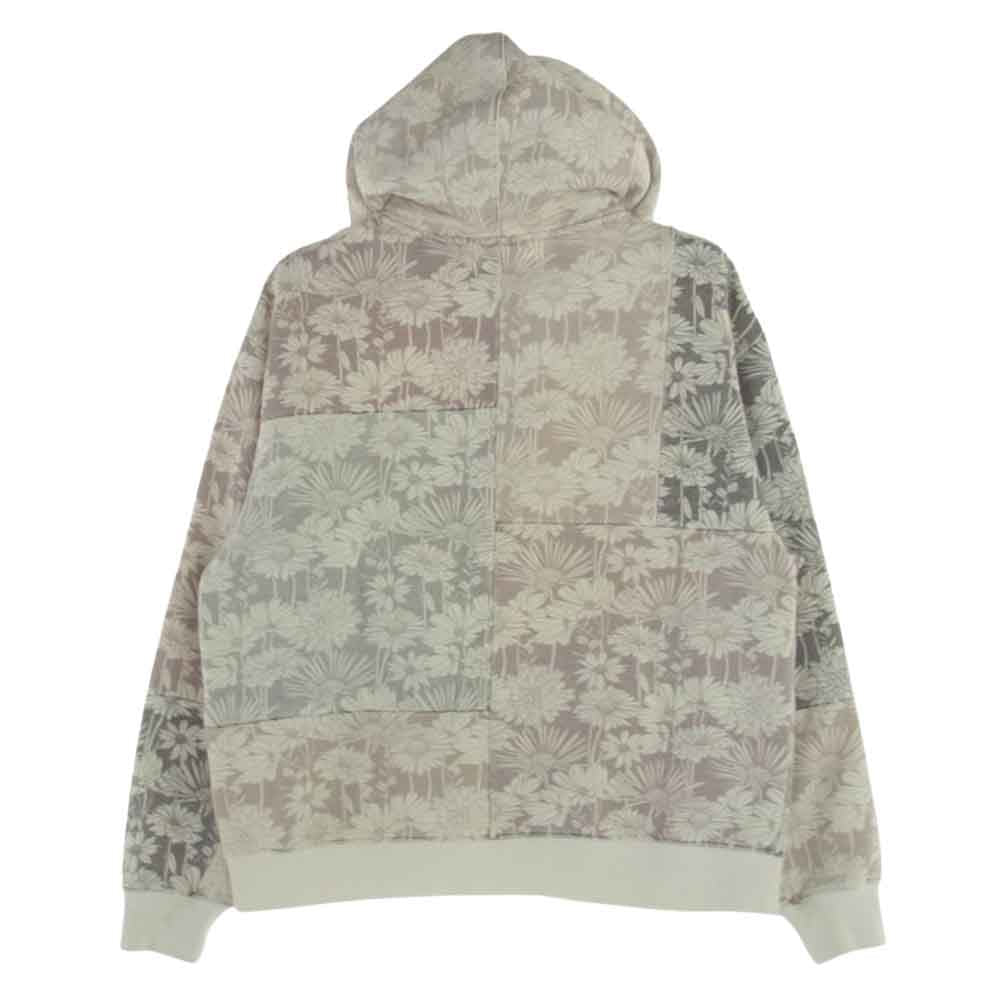 キス Aster Floral Williams IV Pullover ウィリアムス フーディー フローラル総柄 ヘンリーネック プルオーバーパーカー オフホワイト系 パルテルグレー系・パステルピンク系 L【中古】